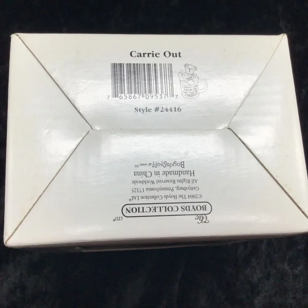 Boyds Bears Razz Bearies Carrie Out Figurine With Box 2004 2